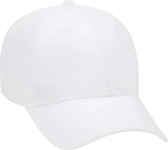 OTTO 18-553 Cotton Twill Low Profile Pro Style Cap with Adjustable Hook and Loop - White - White / One Size Fits Most