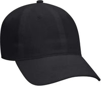 OTTO 18-686 6 Panel Low Profile Baseball Cap - Black - Black / One Size Fits Most