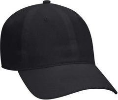 OTTO 18-686 6 Panel Low Profile Baseball Cap - Black - Black / One Size Fits Most