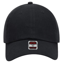 OTTO 18-686 6 Panel Low Profile Baseball Cap - Black - Black / 6 1/2’’ - 7 5/8’’