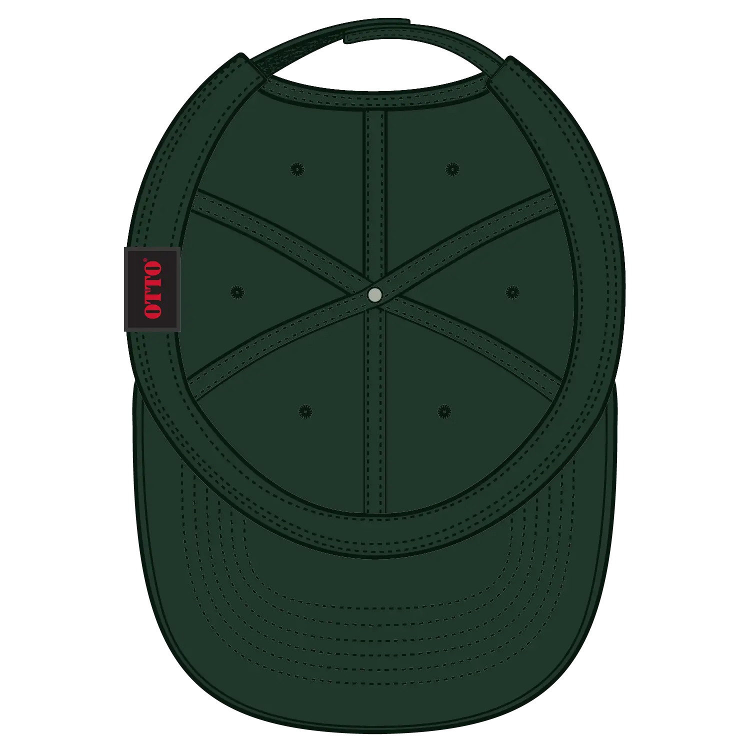OTTO 18-686 6 Panel Low Profile Baseball Cap - Dk. Green - Dk. Green / 6 1/2’’ - 7 5/8’’