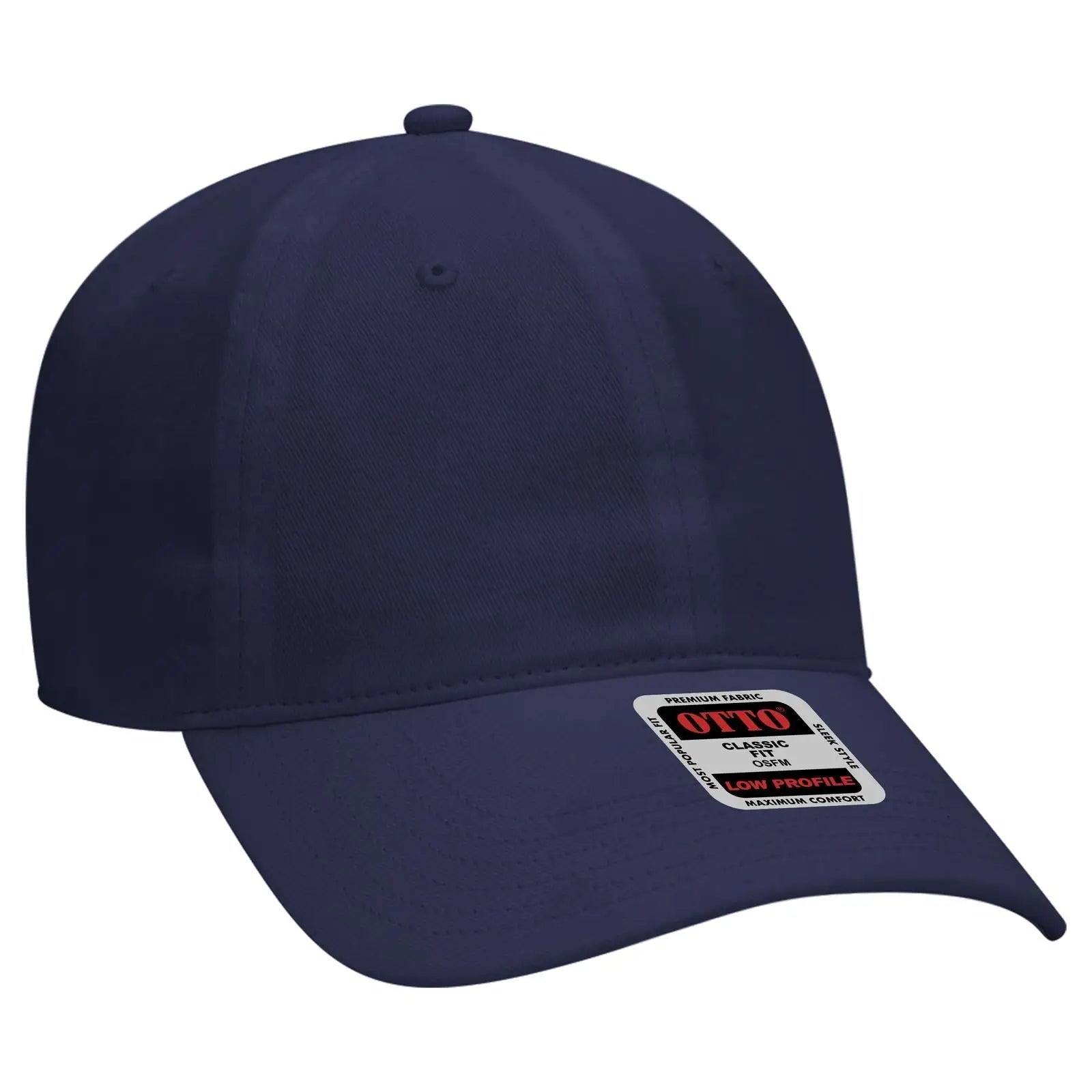OTTO 18-686 6 Panel Low Profile Baseball Cap - Navy - Navy / 6 1/2’’ - 7 5/8’’