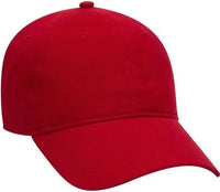 OTTO 18-686 6 Panel Low Profile Baseball Cap - Red - Red / One Size Fits Most