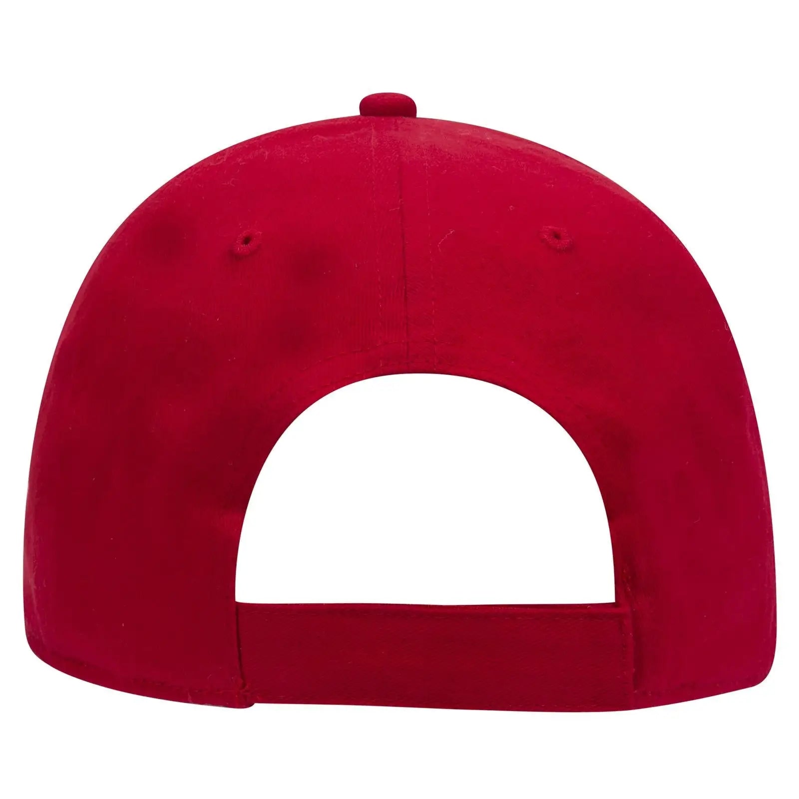 OTTO 18-686 6 Panel Low Profile Baseball Cap - Red - Red / 6 1/2’’ - 7 5/8’’