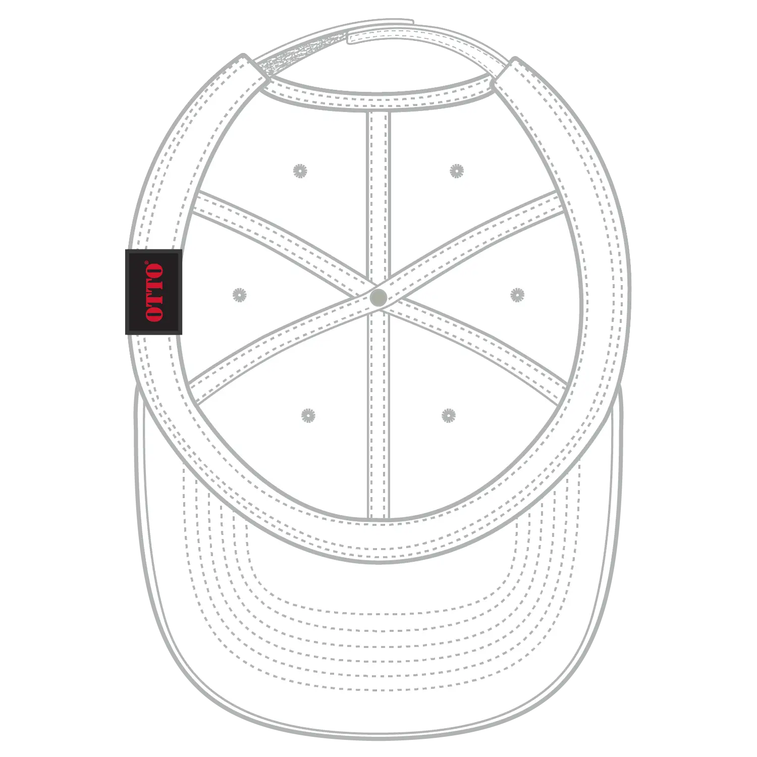 OTTO 18-686 6 Panel Low Profile Baseball Cap - White - White / 6 1/2’’ - 7 5/8’’