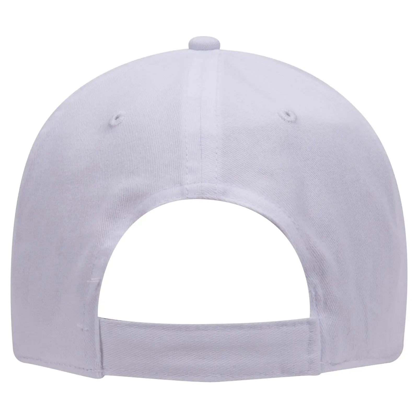 OTTO 18-686 6 Panel Low Profile Baseball Cap - White - White / 6 1/2’’ - 7 5/8’’