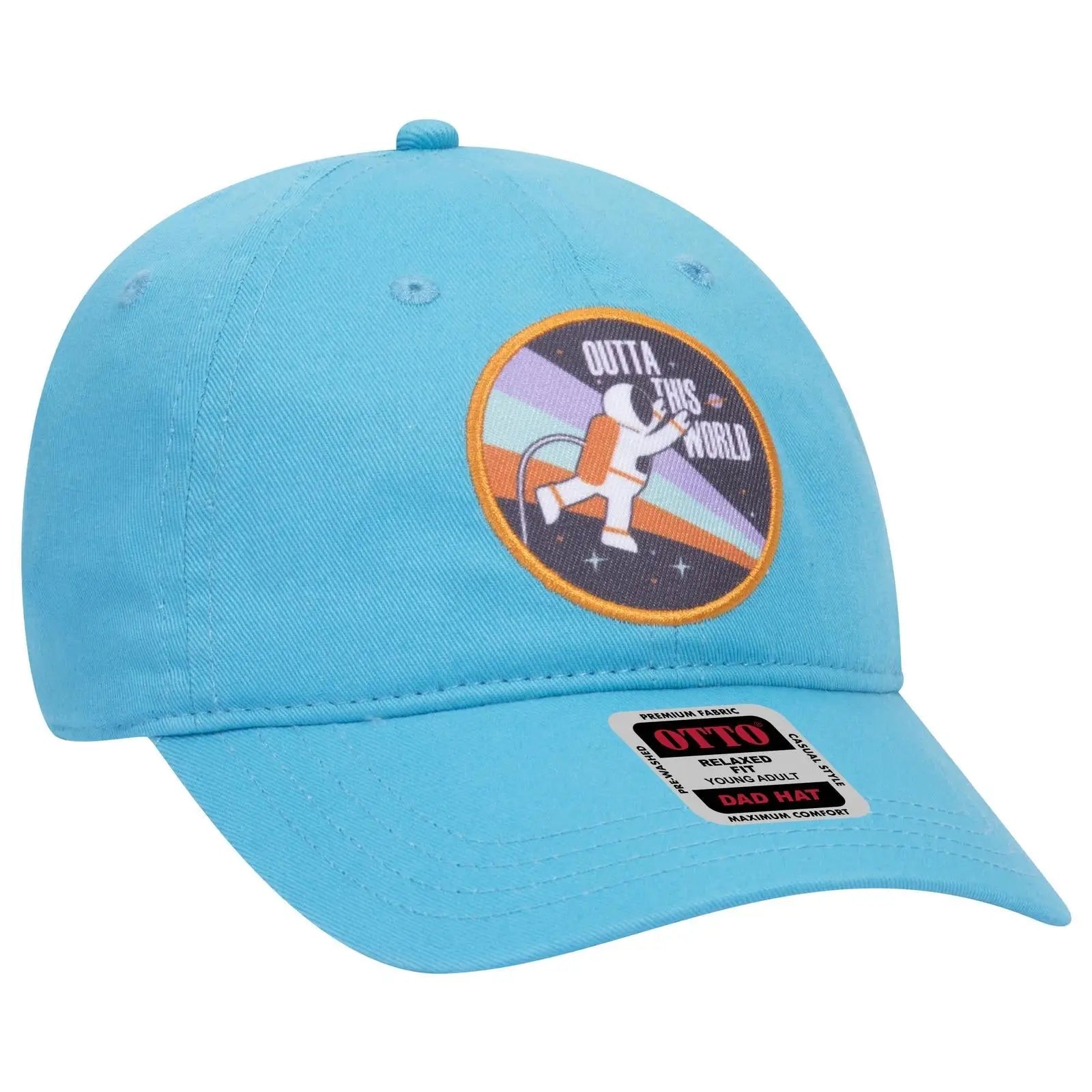 OTTO 18-692 6 Panel Low Profile Dad Cap - Aqua