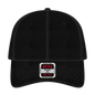 OTTO 18-692 6 Panel Low Profile Dad Cap - Black - Black / 6 1/2’’ - 7 5/8’’