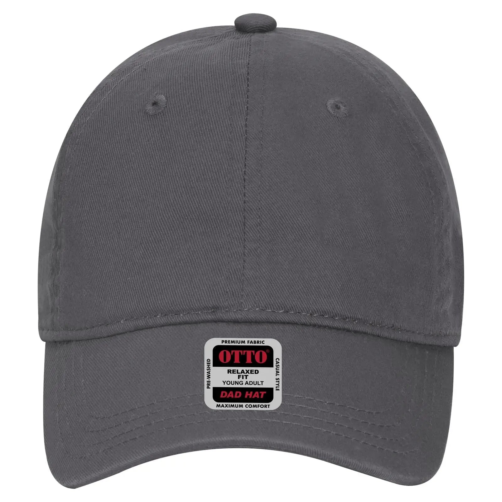 OTTO 18-692 6 Panel Low Profile Dad Cap - Char. Gray