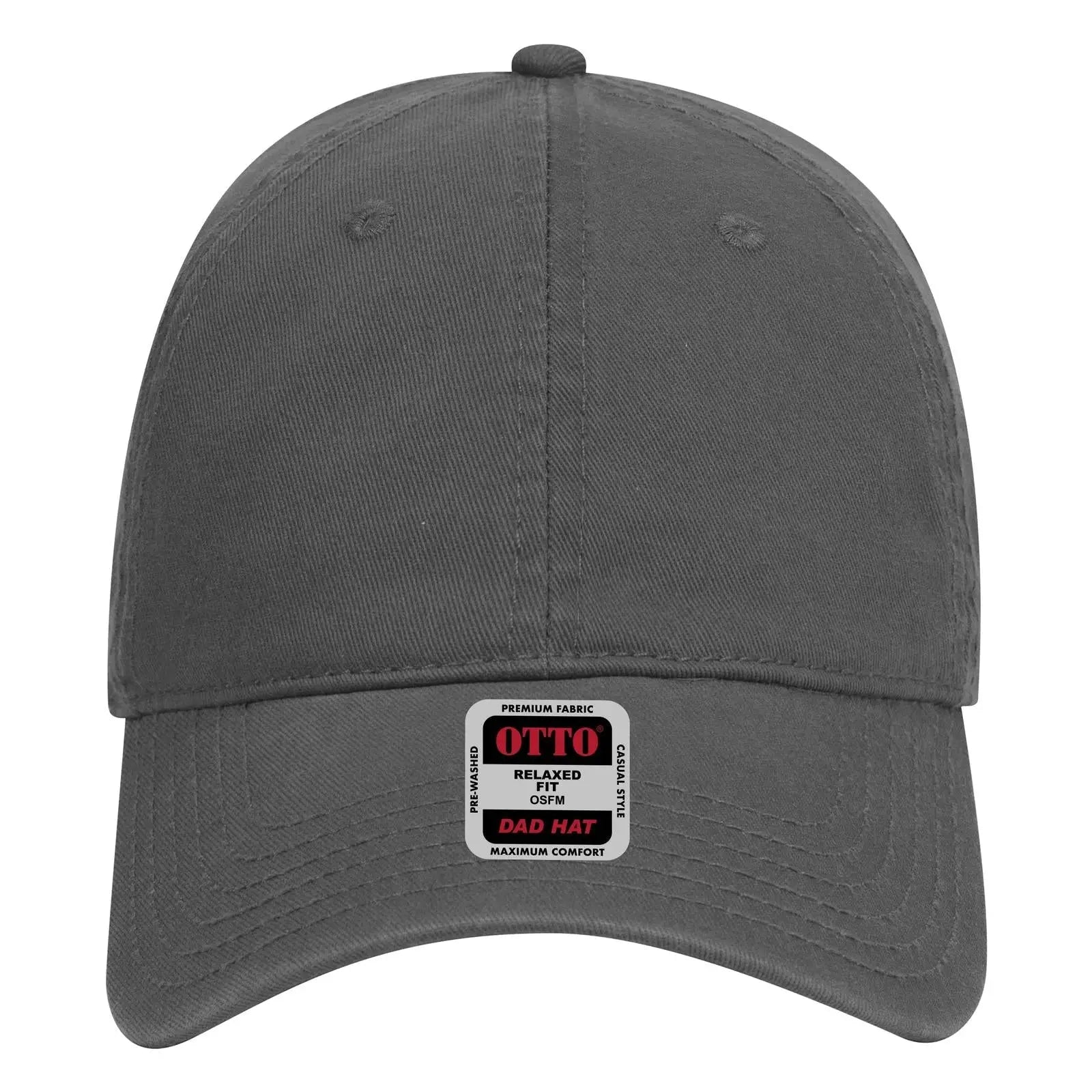 OTTO 18-692 6 Panel Low Profile Dad Cap - Char. Gray