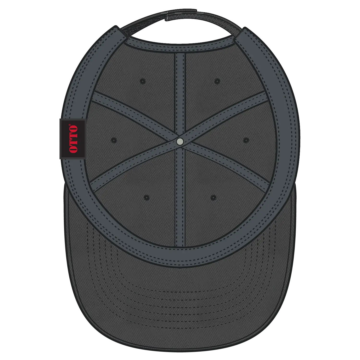 OTTO 18-692 6 Panel Low Profile Dad Cap - Char. Gray