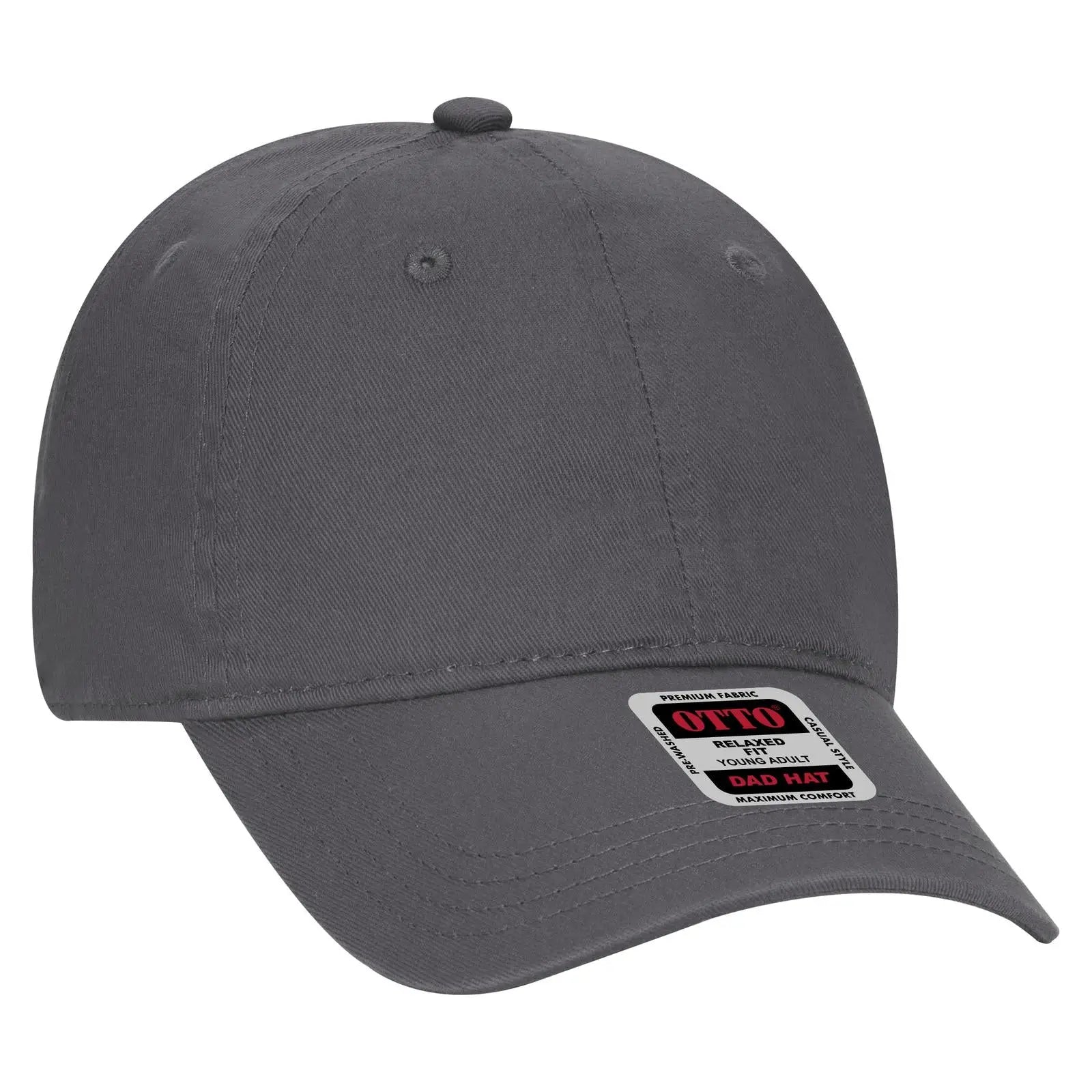 OTTO 18-692 6 Panel Low Profile Dad Cap - Char. Gray