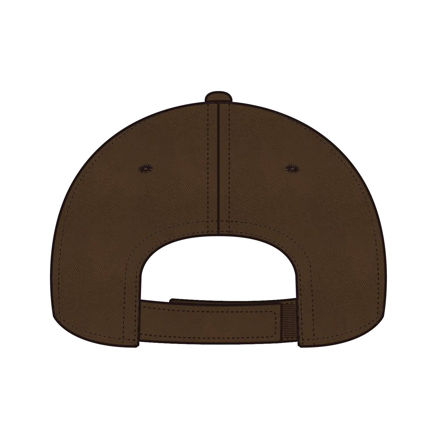 OTTO 18-692 6 Panel Low Profile Dad Cap - Dk. Brown - Dk. Brown / 6 1/2’’ - 7 5/8’’