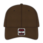 OTTO 18-692 6 Panel Low Profile Dad Cap - Dk. Brown - Dk. Brown / 6 1/2’’ - 7 5/8’’