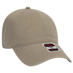 OTTO 18-692 6 Panel Low Profile Dad Cap - Dk. Khaki - Dk. Khaki / 6 1/2’’ - 7 5/8’’