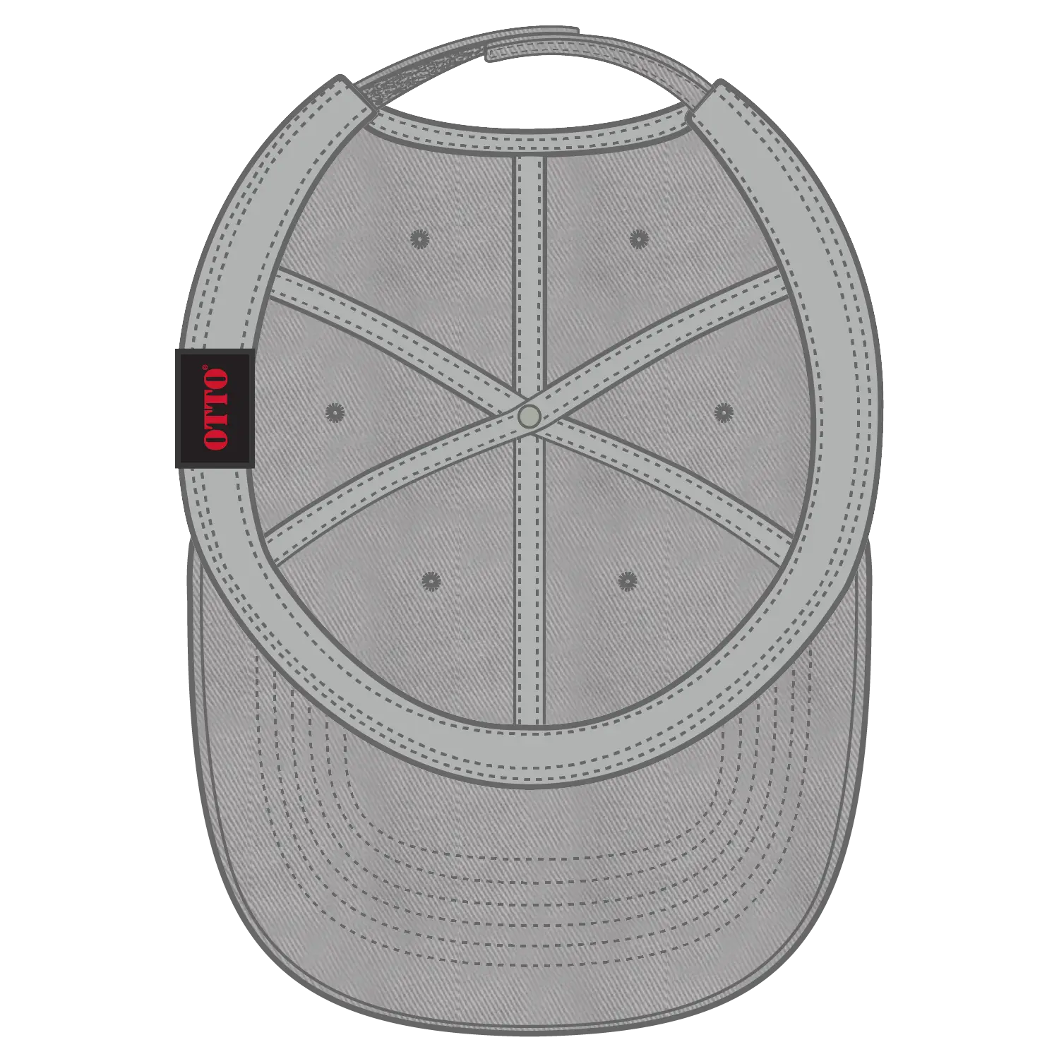 OTTO 18-692 6 Panel Low Profile Dad Cap - Gray - Gray / 6 1/2’’ - 7 5/8’’