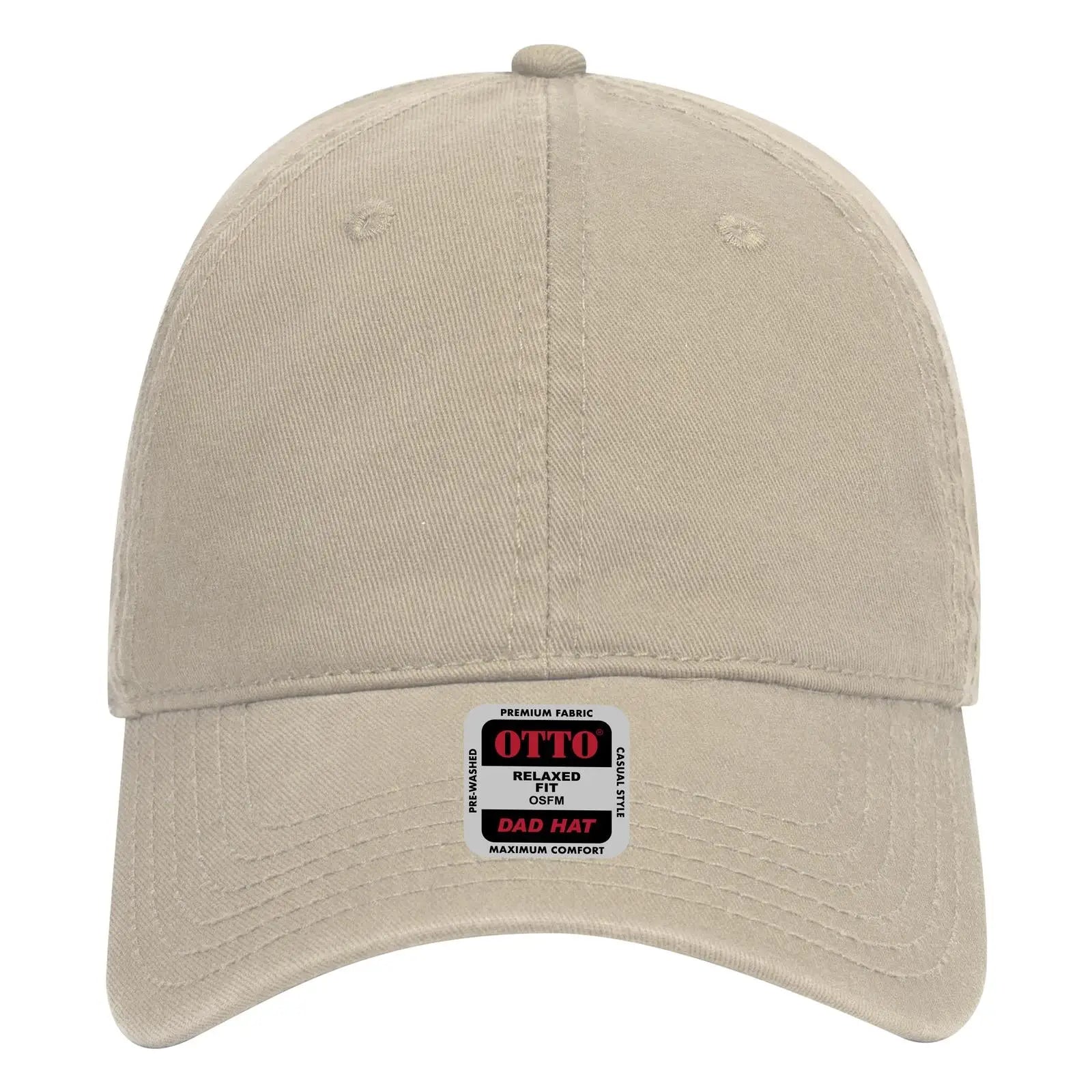 OTTO 18-692 6 Panel Low Profile Dad Cap - Khaki - Khaki / 6 1/2’’ - 7 5/8’’
