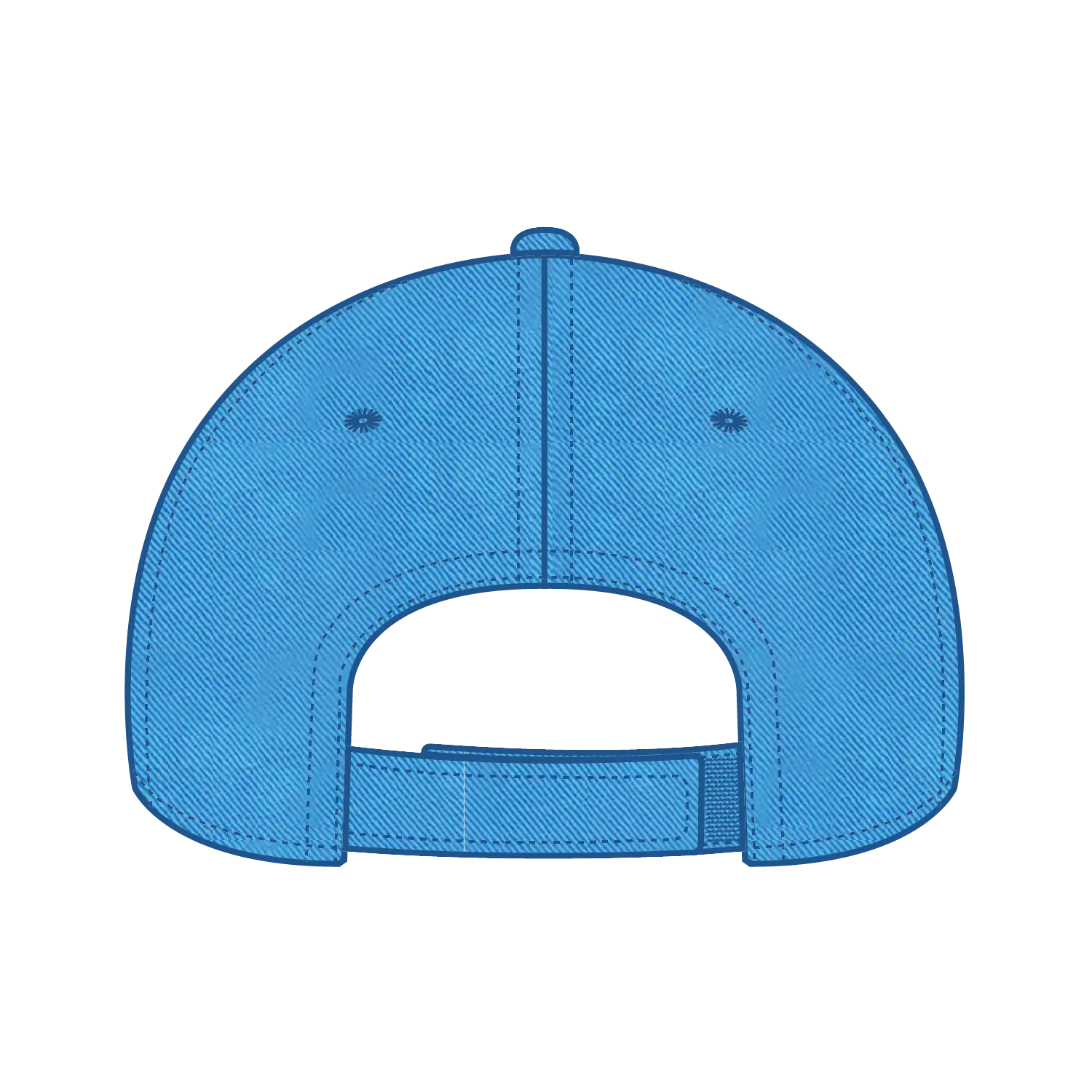 OTTO 18-692 6 Panel Low Profile Dad Cap - Lake Blue