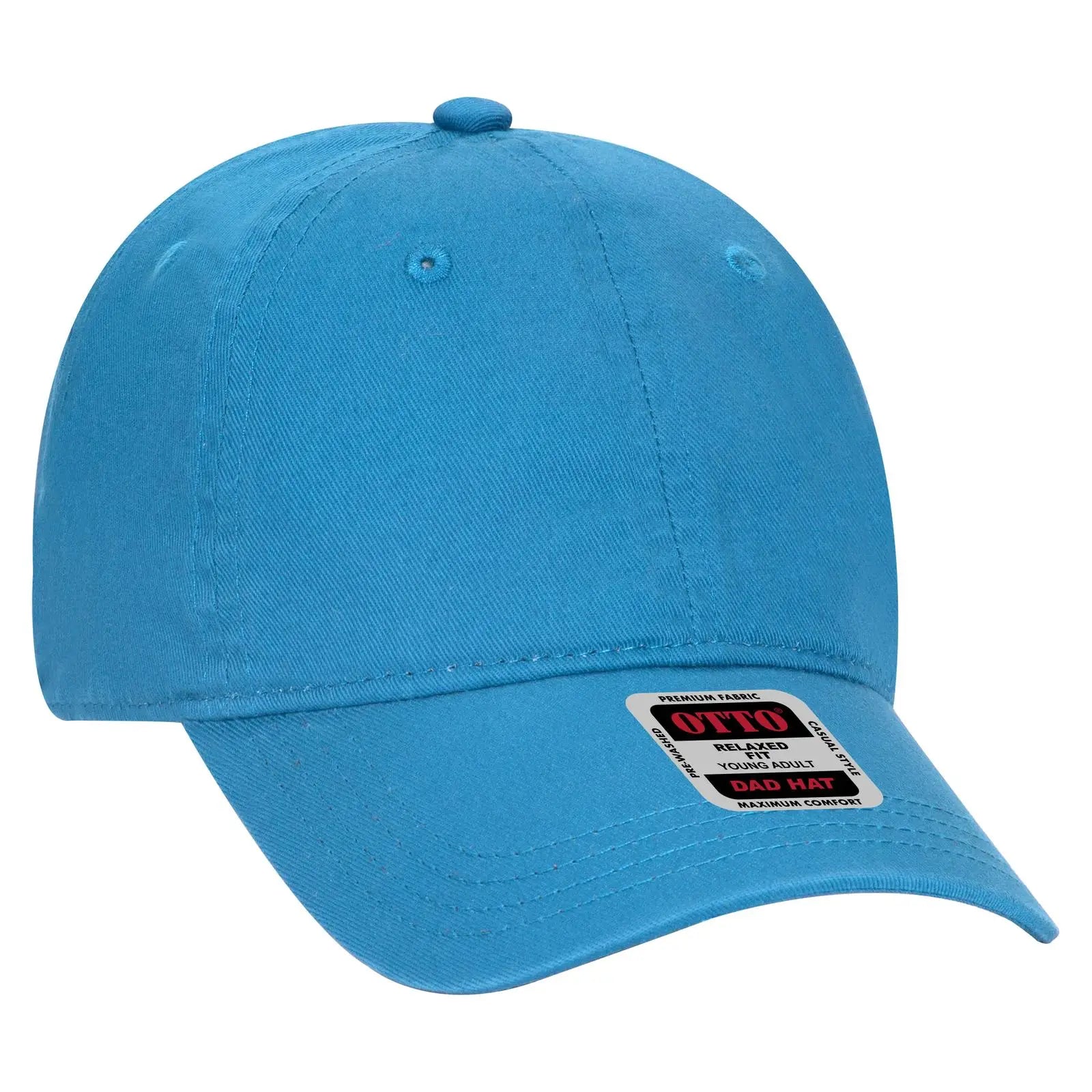 OTTO 18-692 6 Panel Low Profile Dad Cap - Lake Blue