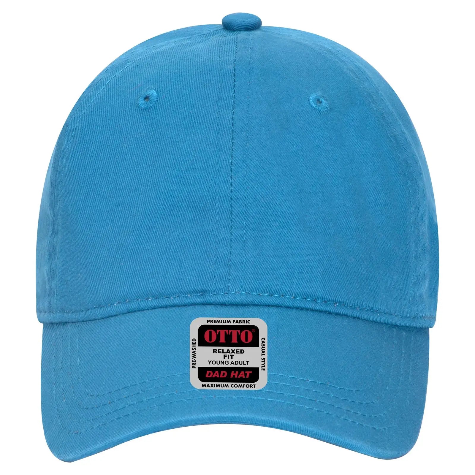 OTTO 18-692 6 Panel Low Profile Dad Cap - Lake Blue