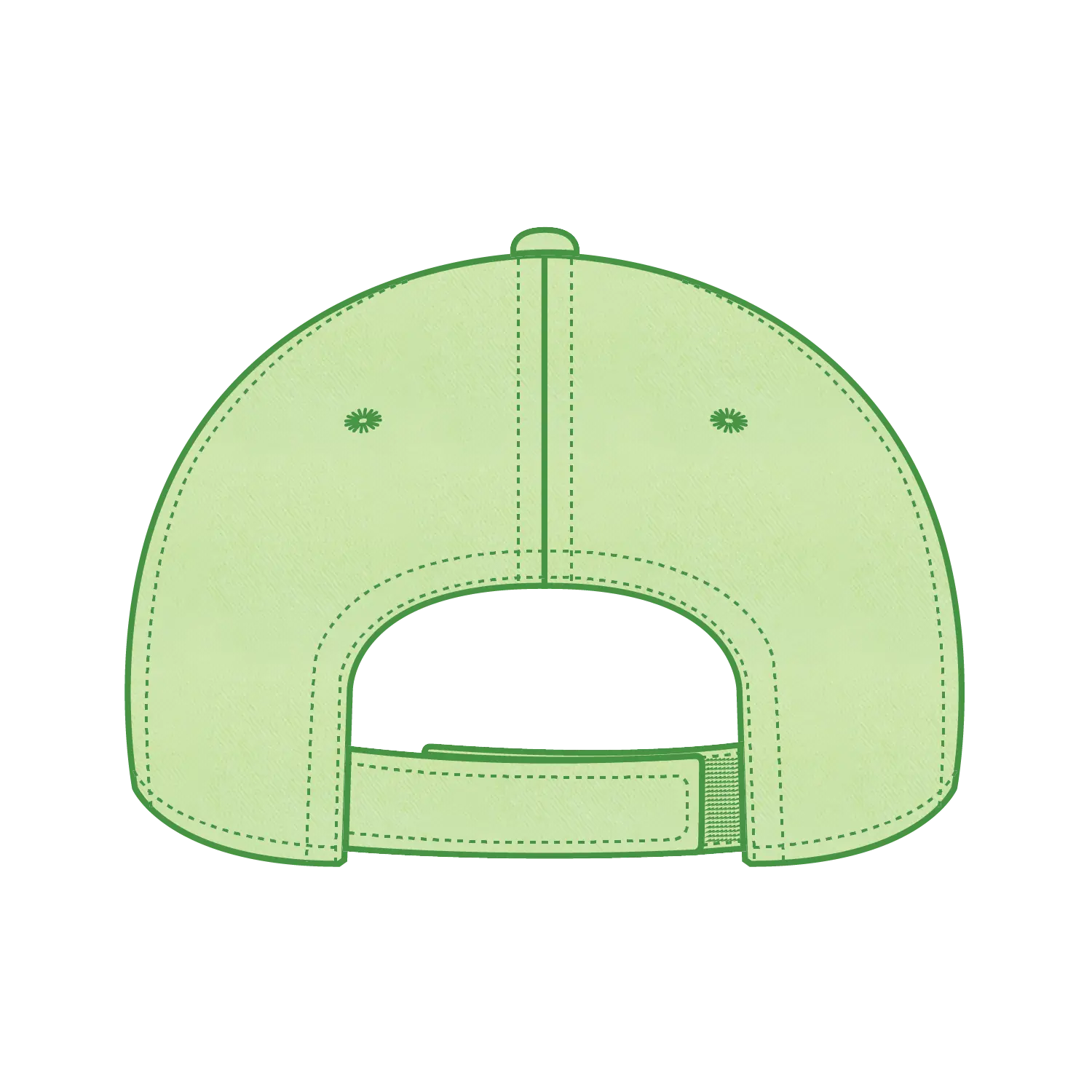 OTTO 18-692 6 Panel Low Profile Dad Cap - N. Green - N. Green / 6 1/2’’ - 7 5/8’’