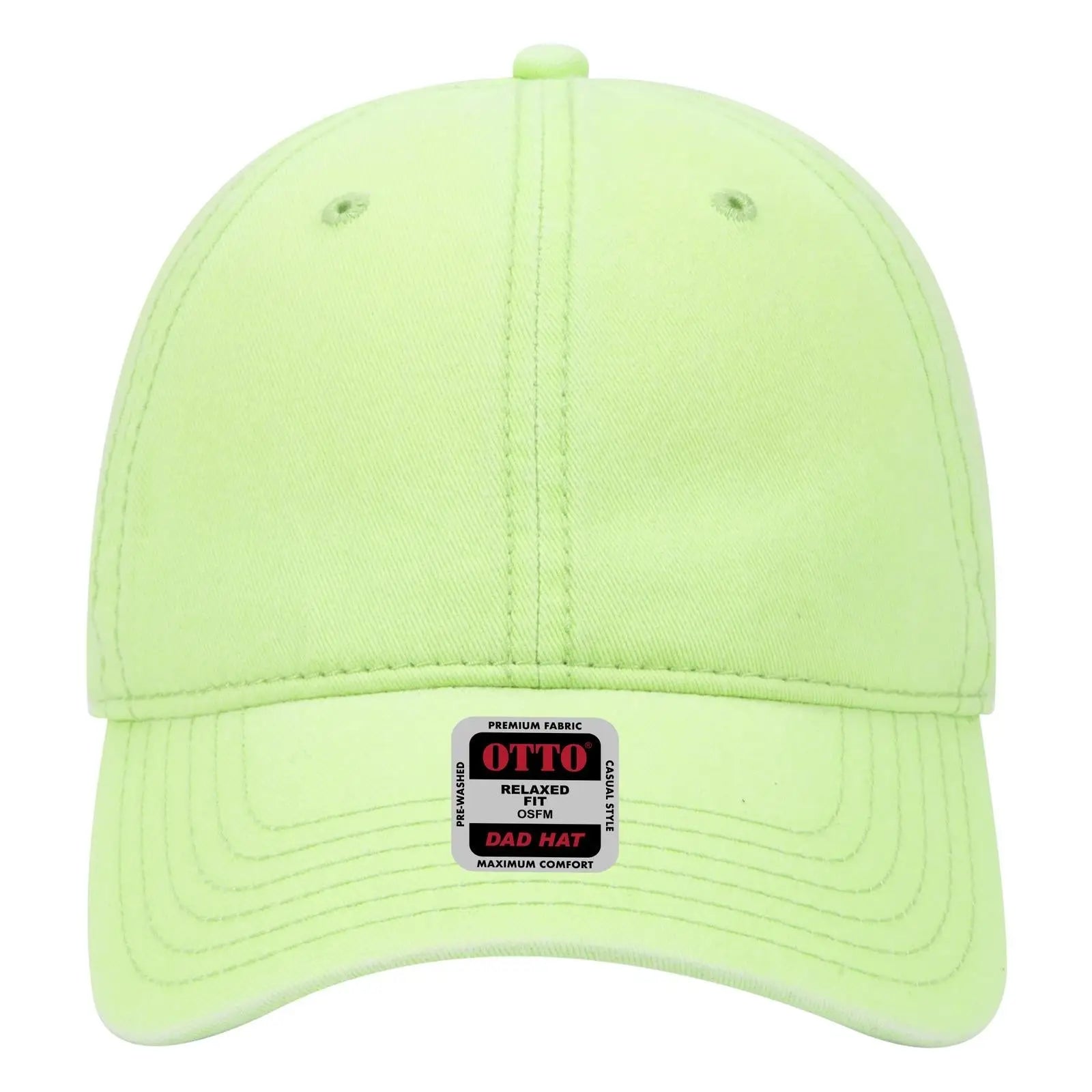 OTTO 18-692 6 Panel Low Profile Dad Cap - N. Green - N. Green / 6 1/2’’ - 7 5/8’’