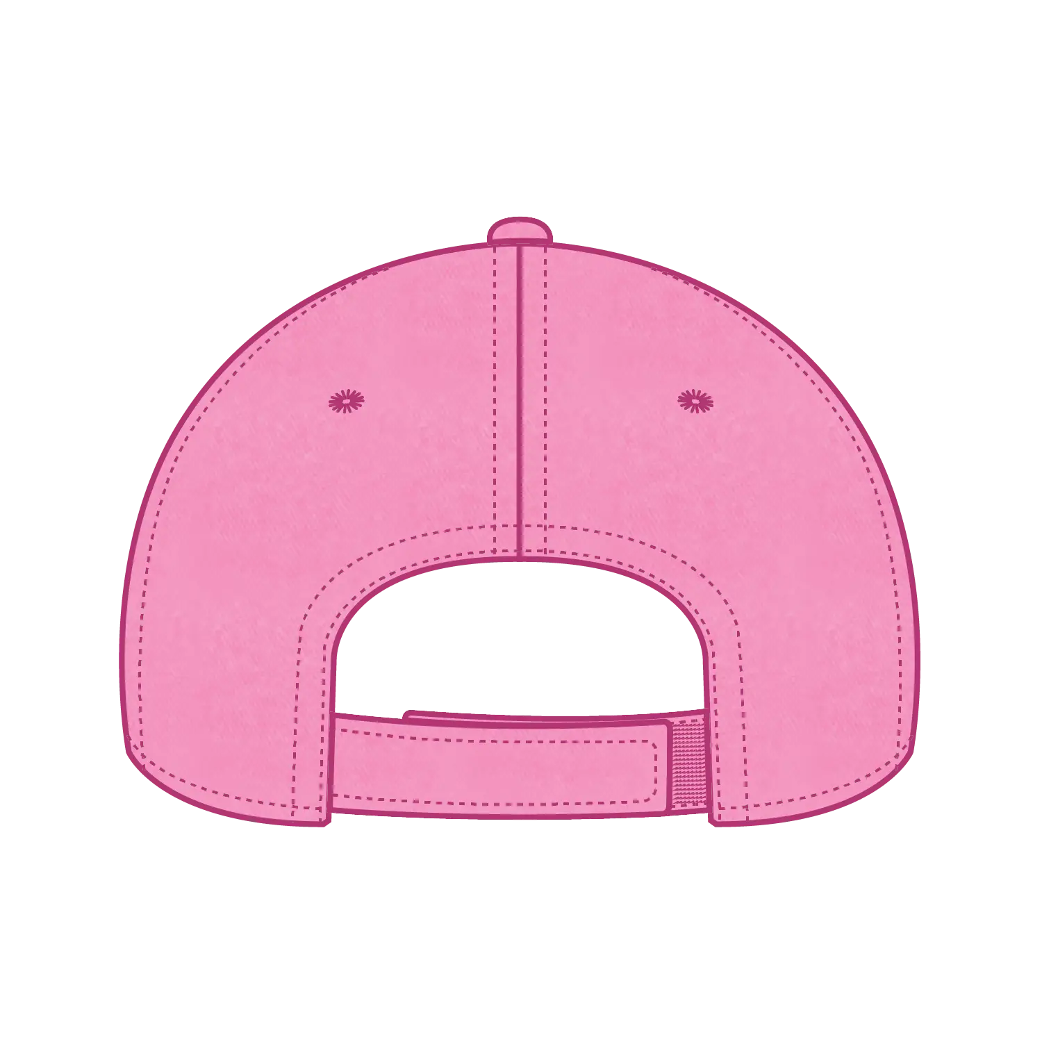 OTTO 18-692 6 Panel Low Profile Dad Cap - N. Pink - N. Pink / 6 1/2’’ - 7 5/8’’
