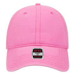OTTO 18-692 6 Panel Low Profile Dad Cap - N. Pink - N. Pink / 6 1/2’’ - 7 5/8’’