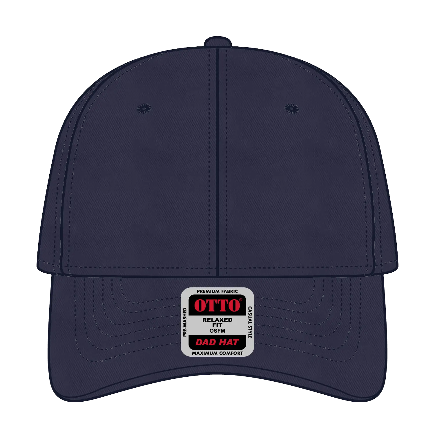 OTTO 18-692 6 Panel Low Profile Dad Cap - Navy - Navy / 6 1/2’’ - 7 5/8’’