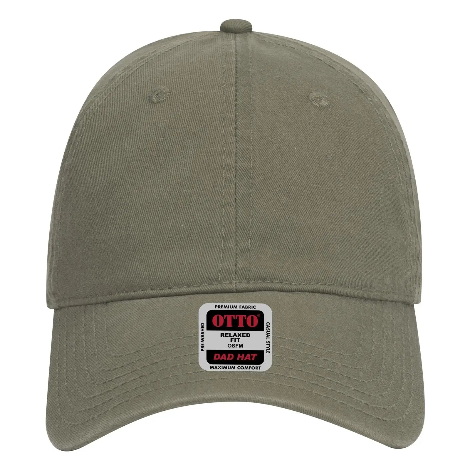 OTTO 18-692 6 Panel Low Profile Dad Cap - Ol. Green - Ol. Green / 6 1/2’’ - 7 5/8’’