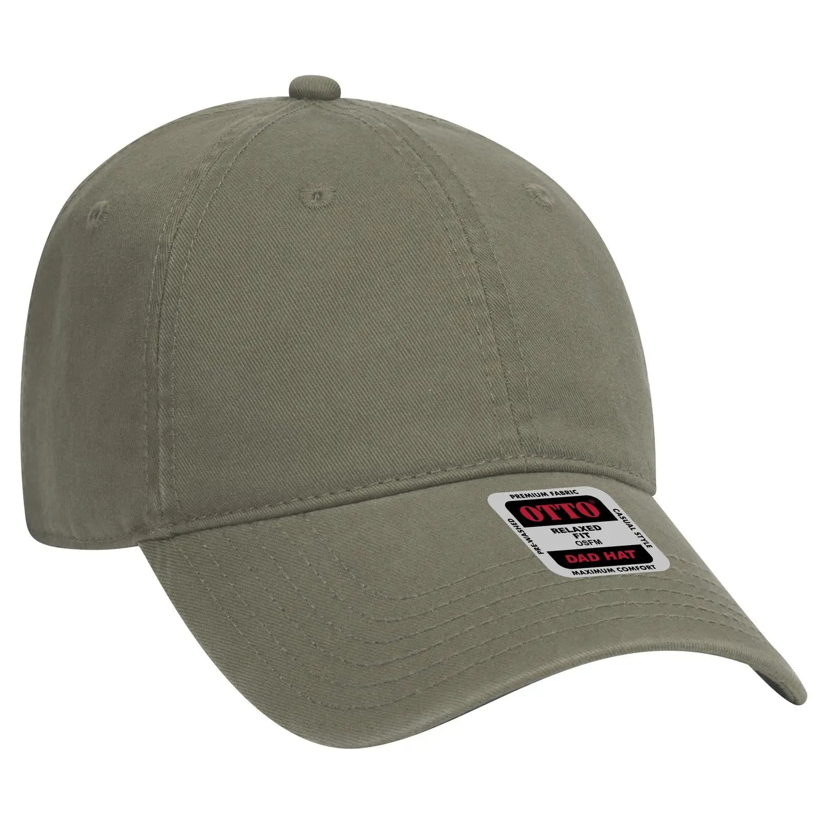OTTO 18-692 6 Panel Low Profile Dad Cap - Ol. Green - Ol. Green / 6 1/2’’ - 7 5/8’’