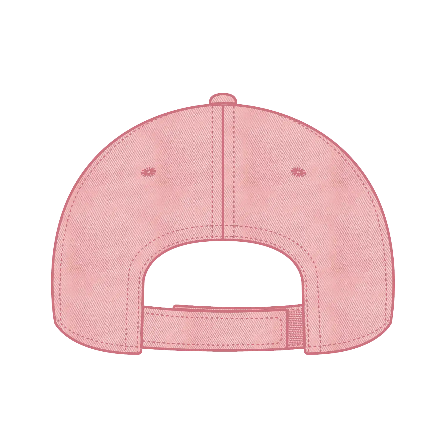OTTO 18-692 6 Panel Low Profile Dad Cap - Pink