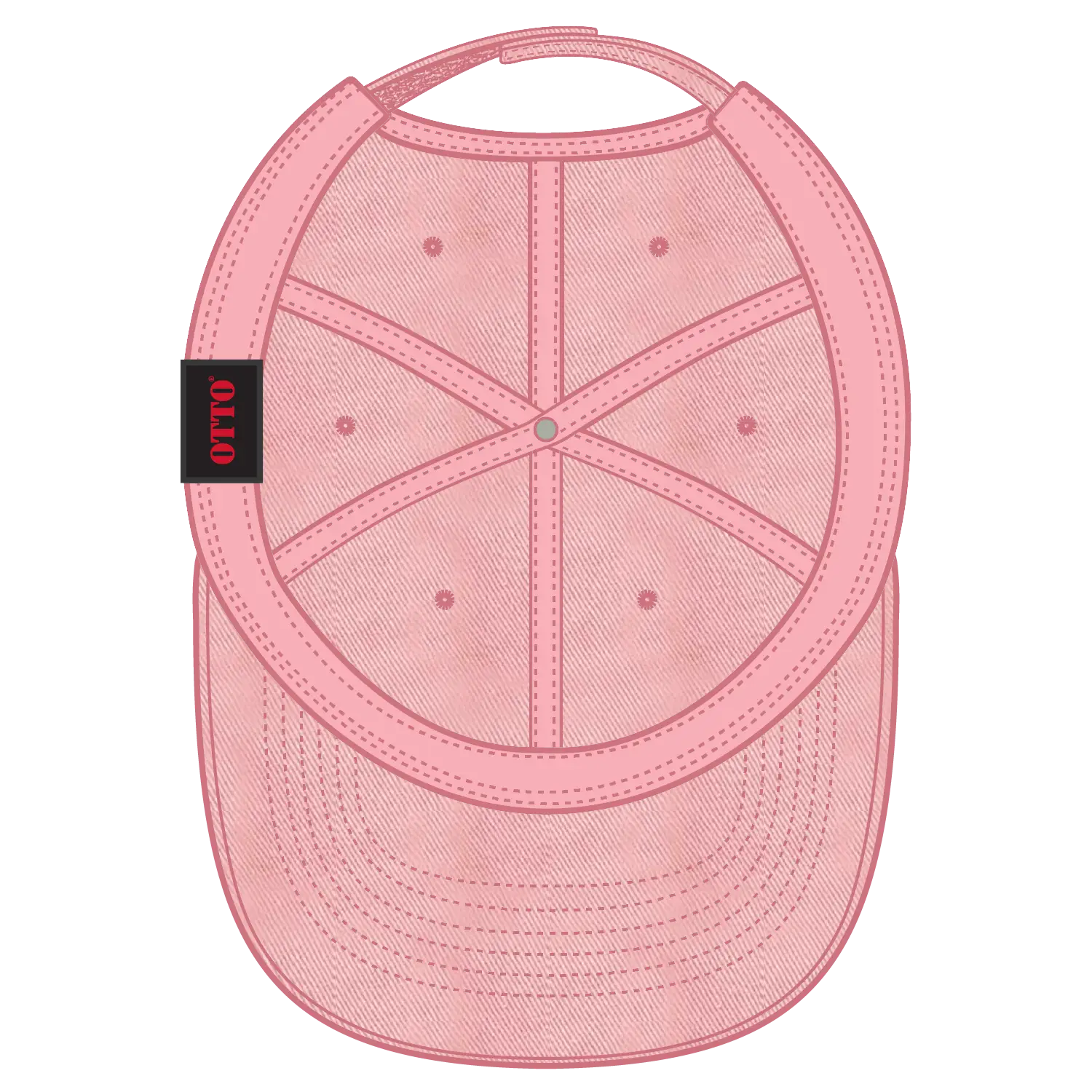 OTTO 18-692 6 Panel Low Profile Dad Cap - Pink