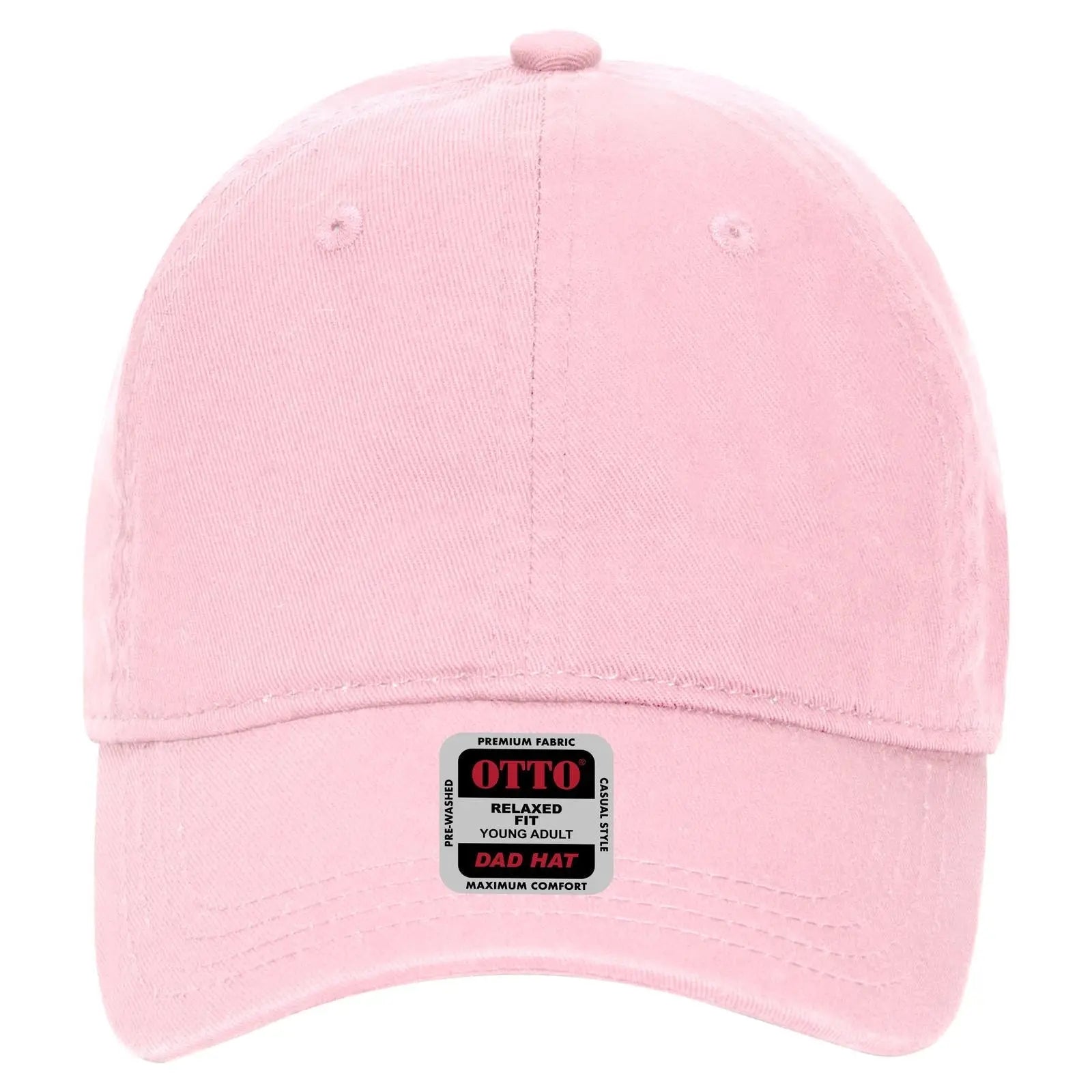 OTTO 18-692 6 Panel Low Profile Dad Cap - Pink
