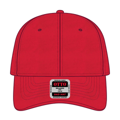 OTTO 18-692 6 Panel Low Profile Dad Cap - Red - Red / 6 1/2’’ - 7 5/8’’
