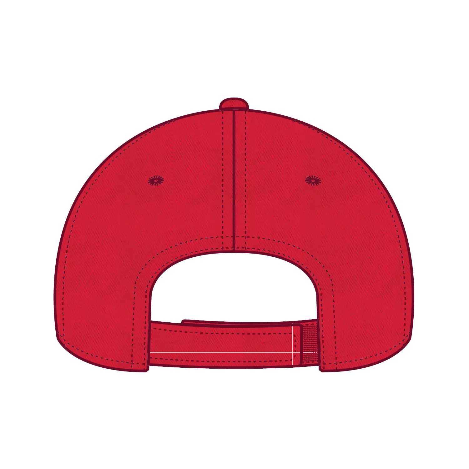 OTTO 18-692 6 Panel Low Profile Dad Cap - Red