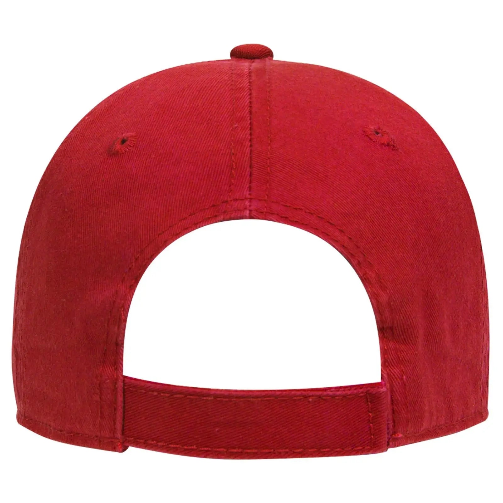 OTTO 18-692 6 Panel Low Profile Dad Cap - Red