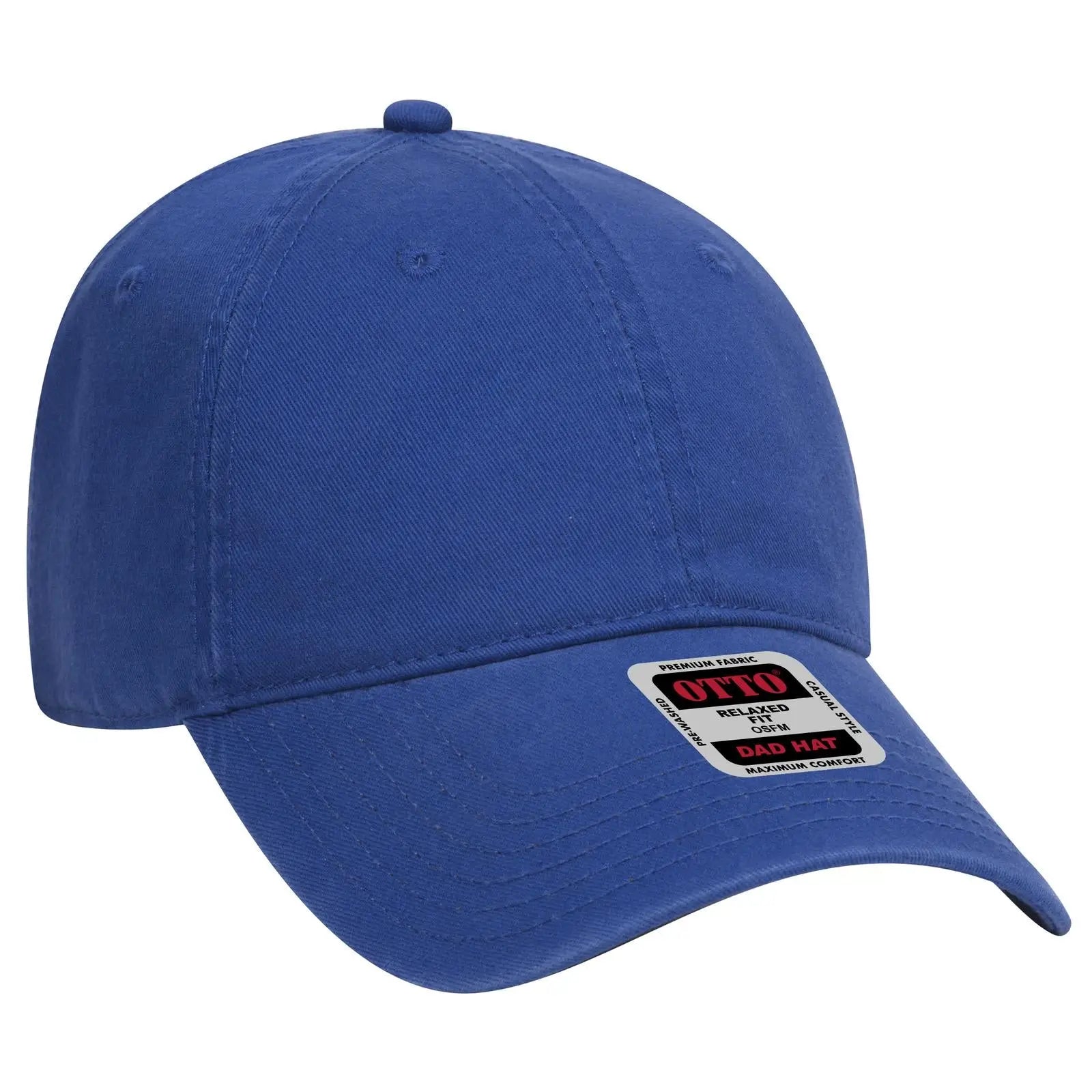 OTTO 18-692 6 Panel Low Profile Dad Cap - Royal