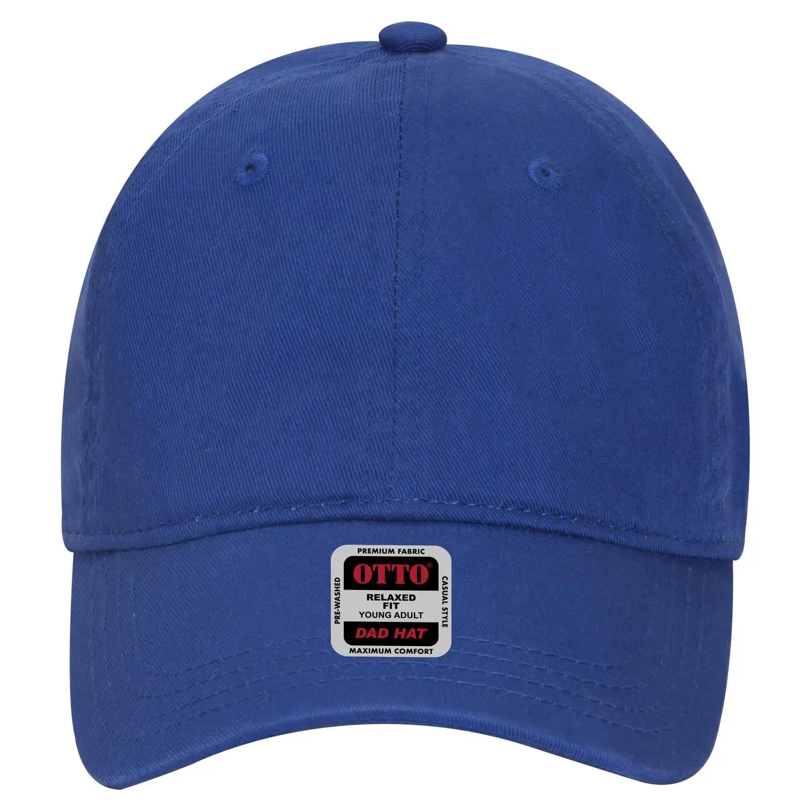 OTTO 18-692 6 Panel Low Profile Dad Cap - Royal
