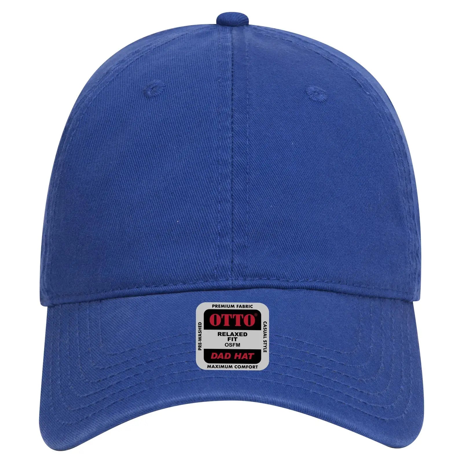 OTTO 18-692 6 Panel Low Profile Dad Cap - Royal
