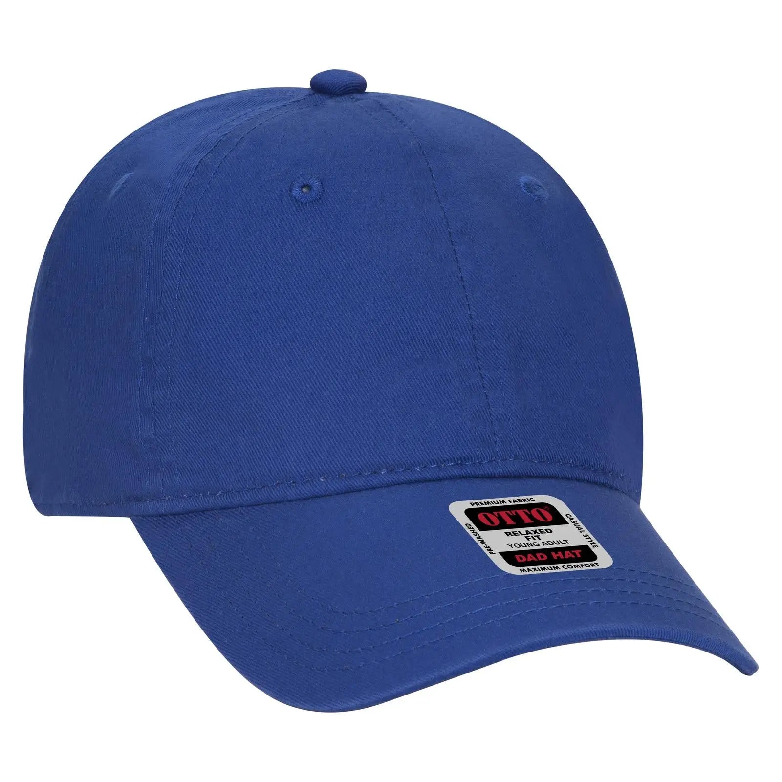 OTTO 18-692 6 Panel Low Profile Dad Cap - Royal