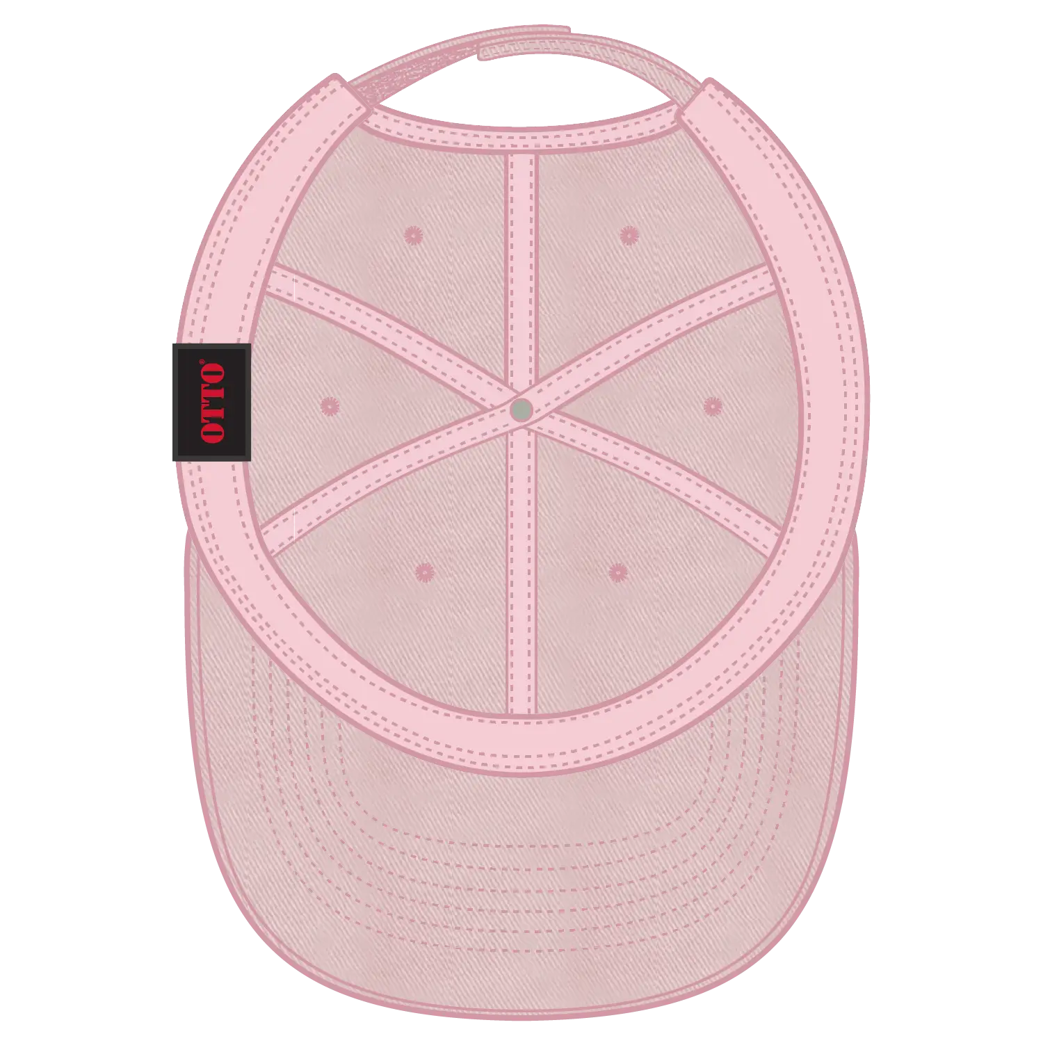 OTTO 18-692 6 Panel Low Profile Dad Cap - Soft Pink - Soft Pink / 6 1/2’’ - 7 5/8’’