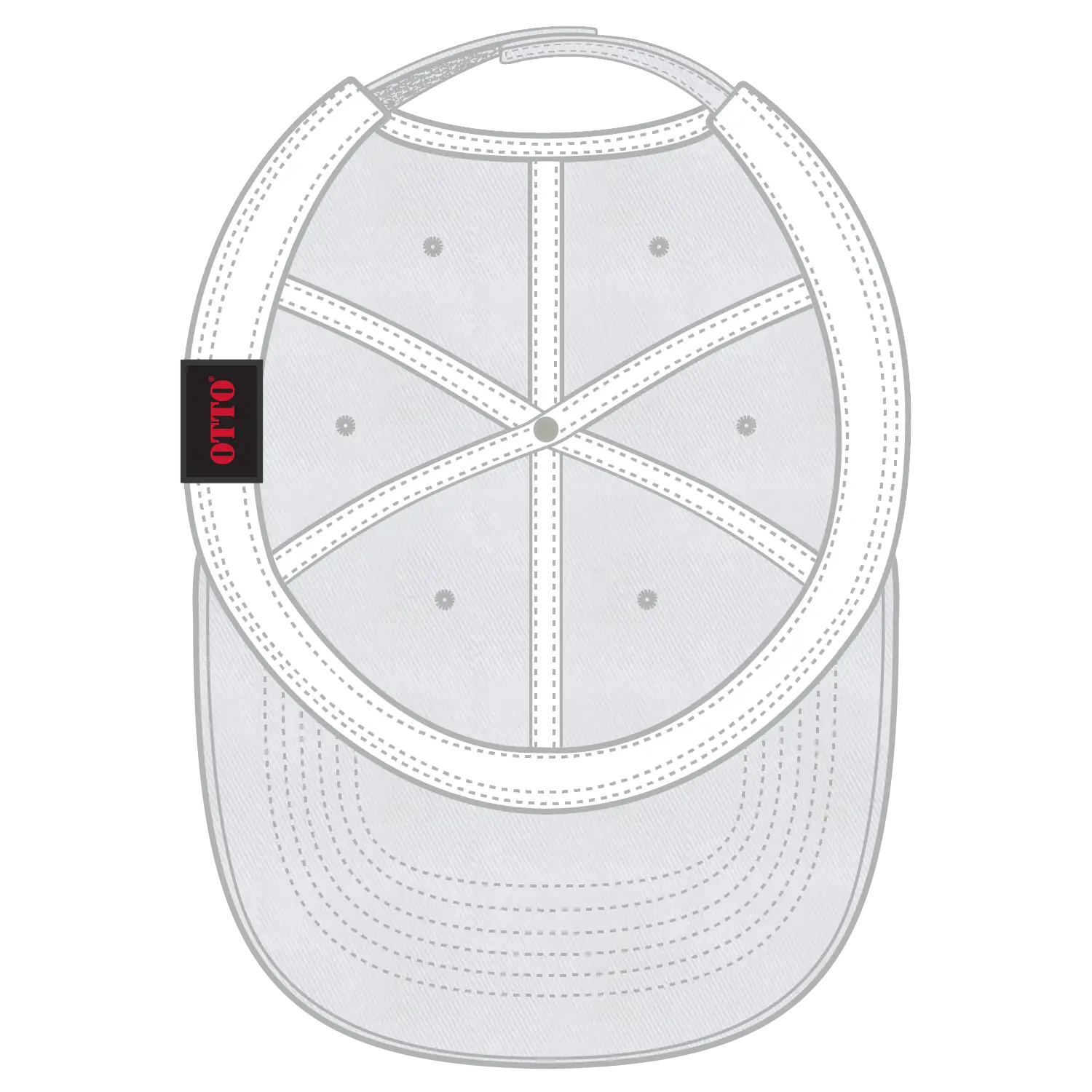 OTTO 18-692 6 Panel Low Profile Dad Cap - White - White / 6 1/2’’ - 7 5/8’’