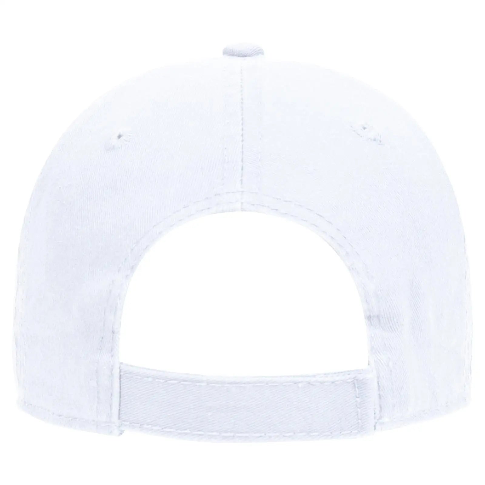 OTTO 18-692 6 Panel Low Profile Dad Cap - White - White / 6 1/2’’ - 7 5/8’’