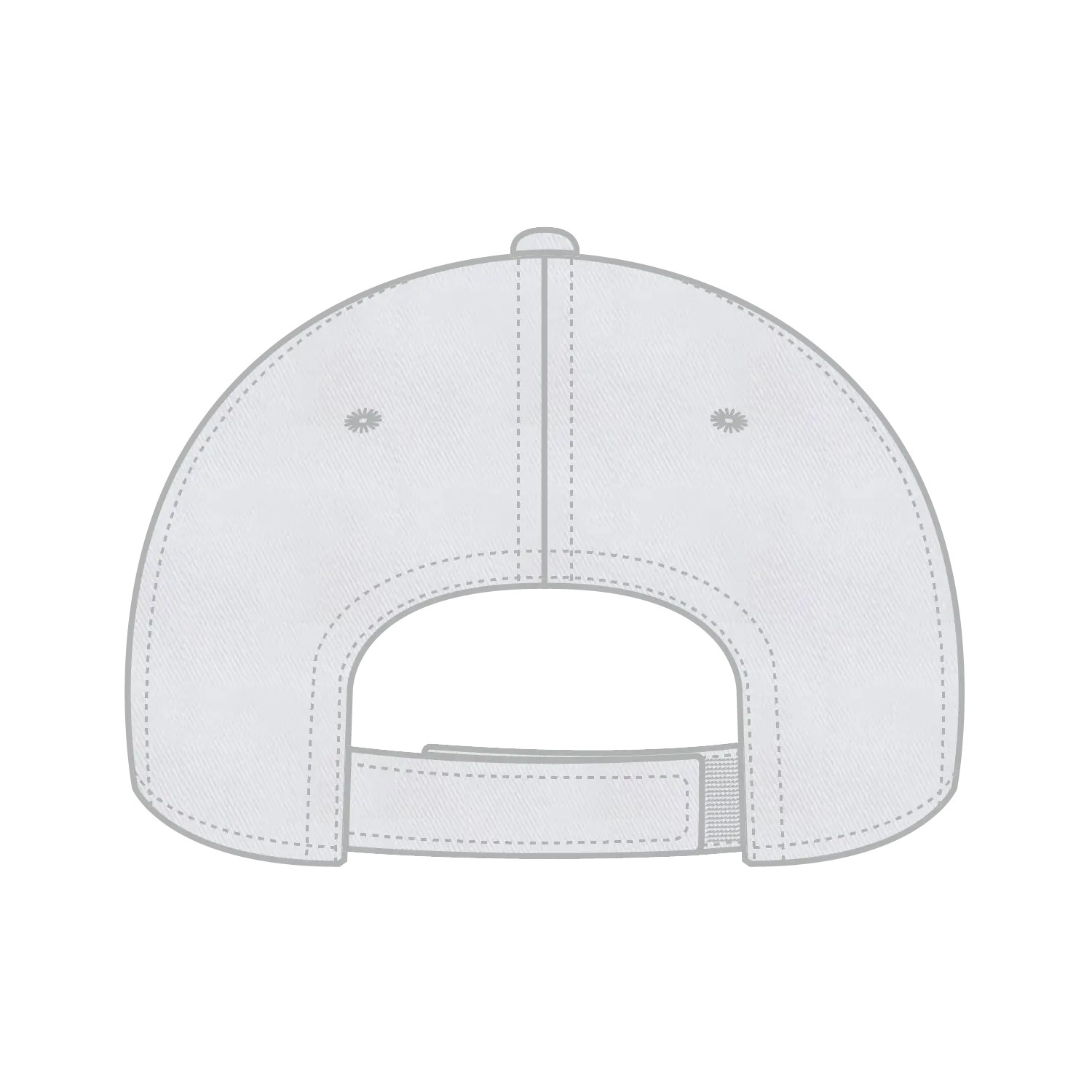 OTTO 18-692 6 Panel Low Profile Dad Cap - White - White / 6 1/2’’ - 7 5/8’’