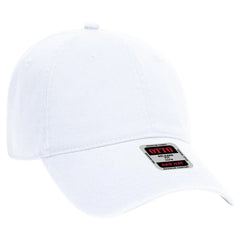 OTTO 18-692 6 Panel Low Profile Dad Cap - White - White / 6 1/2’’ - 7 5/8’’