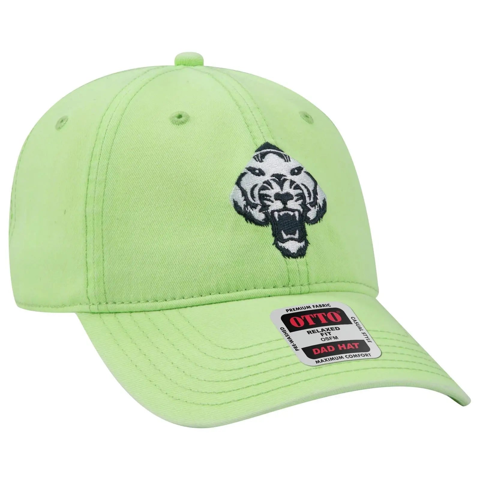 OTTO 18-692 6 Panel Low Profile Dad Cap - White - White / 6 1/2’’ - 7 5/8’’