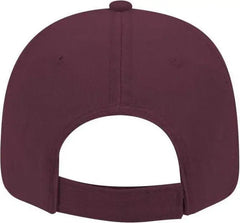 OTTO 18-692 Deluxe Garment Washed Cotton Twill Low Profile Pro Style Unstructured Soft Crown Cap - Maroon - Maroon