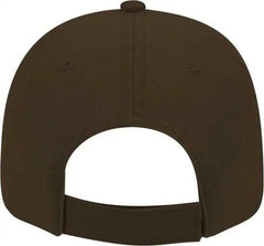 OTTO 18-692 Deluxe Garment Washed Cotton Twill Low Profile Pro Style Unstructured Soft Crown Cap - Dark Brown - Brown