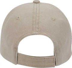 OTTO 18-692 Deluxe Garment Washed Cotton Twill Low Profile Pro Style Unstructured Soft Crown Cap - Khaki - Khaki
